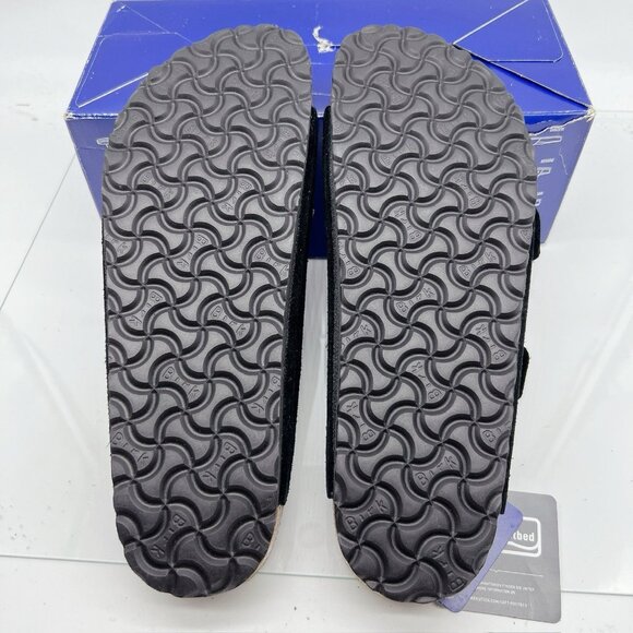 Birkenstock Arizona Soft Footbed Sandal Black Suede EU 45 Mens US 12- 12.5 Wide - Picture 11 of 14
